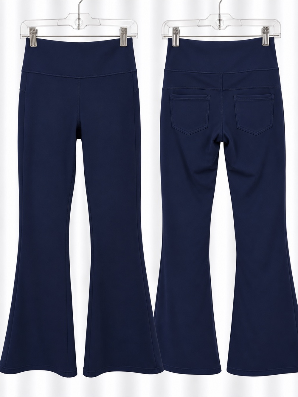 HALARA Navy Flare Leggings with Pull-On Waist